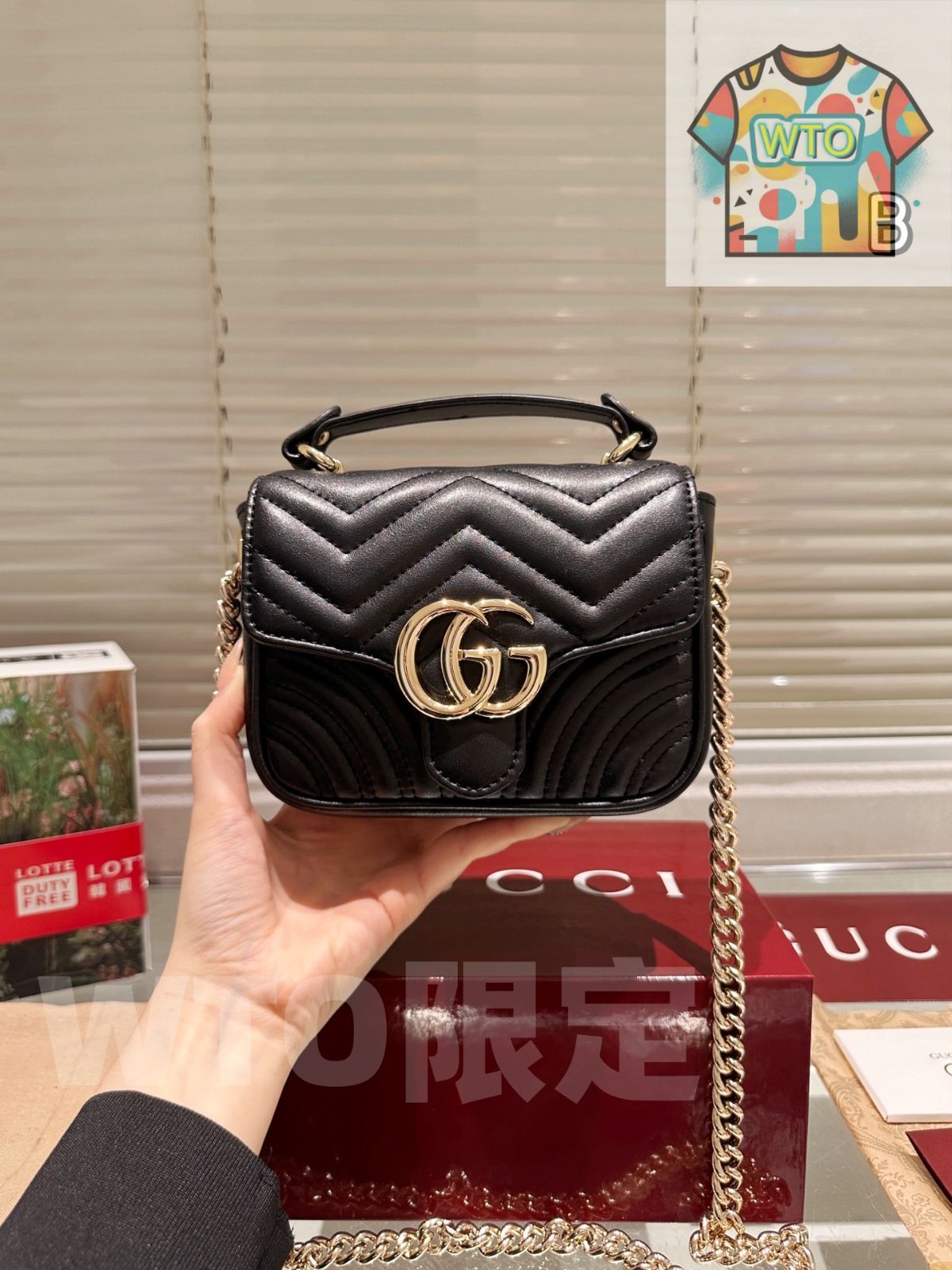 WTO通販 Gucci GG Marmont Top Handle Shoulder Bag - グッチ GG マルモン トップハンドル ショルダーバッグ-WTO輸入-ASO46