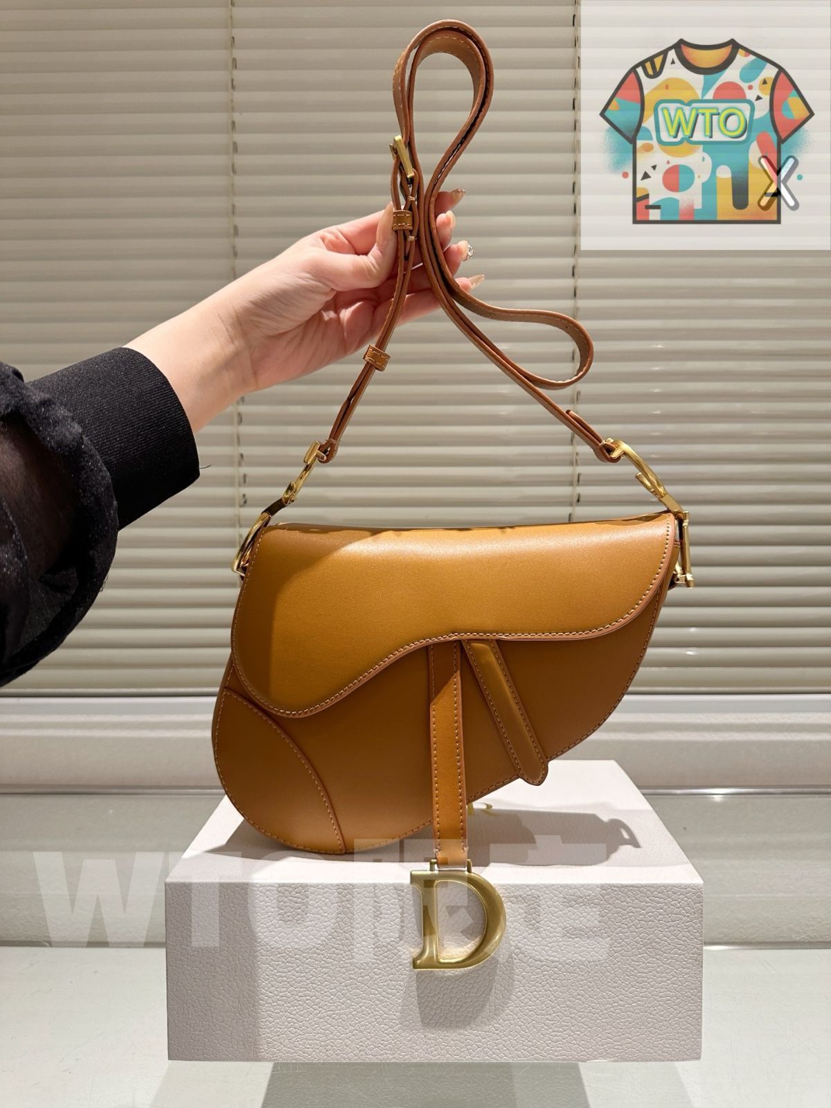 WTO通販 Dior Summer Wave 2 Hb ブルースムースカフスキン フラップサドルバッグ-WTO輸入-SUH 73