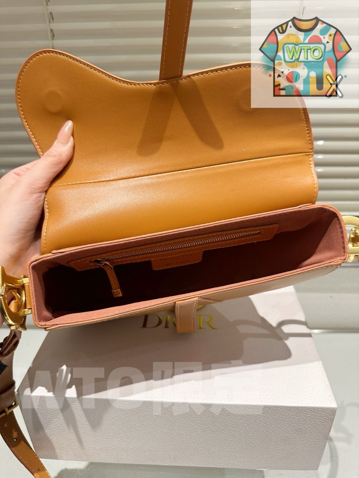 WTO通販 Dior Summer Wave2 Hb ブルースムースカフスキン フラップサドルバッグ-WTO輸入-SUH73