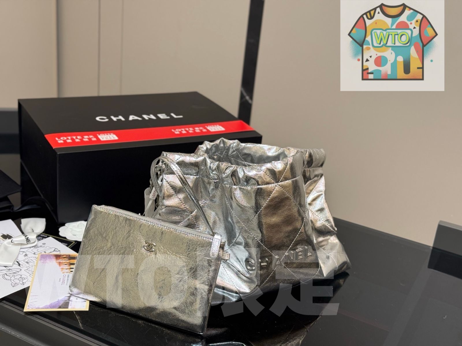 WTO通販 Chanel 24C Horizontal Trash Bag - シャネル 24C ホリゾンタル トラッシュバッグ1-WTO輸入-OBC08