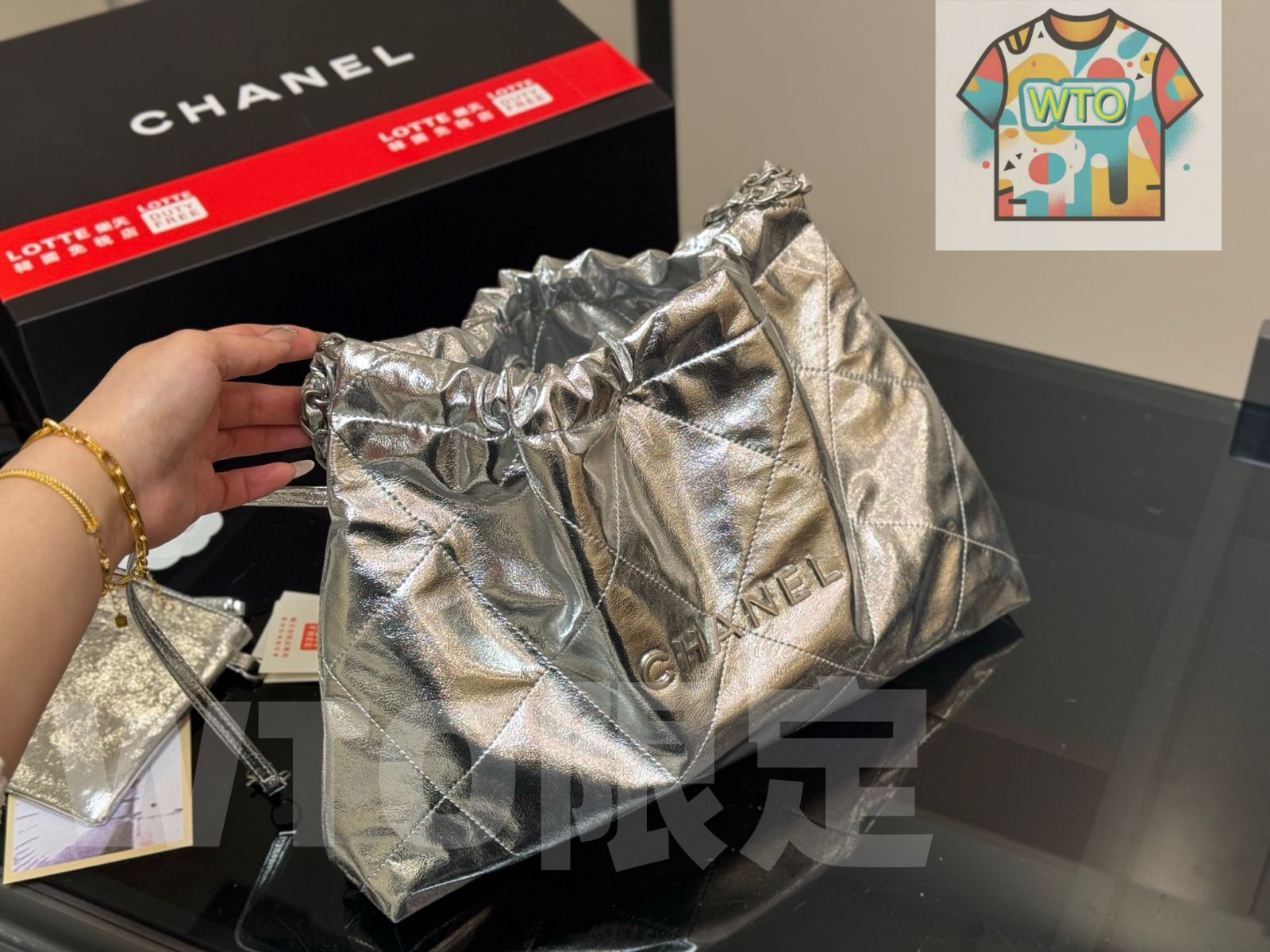 WTO通販 Chanel 24C Horizontal Trash Bag - シャネル 24C ホリゾンタル トラッシュバッグ1-WTO輸入-OBC08