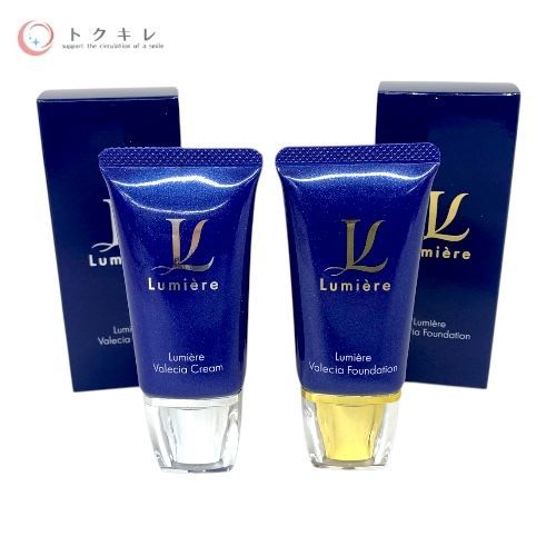 トクキレ ルミエル ヴァレシア クリーム22g ファンデーション26g 2点セット 薬用クリーム 薬用リンクルケア美白リキッドファンデーション SPF50 医薬部外品