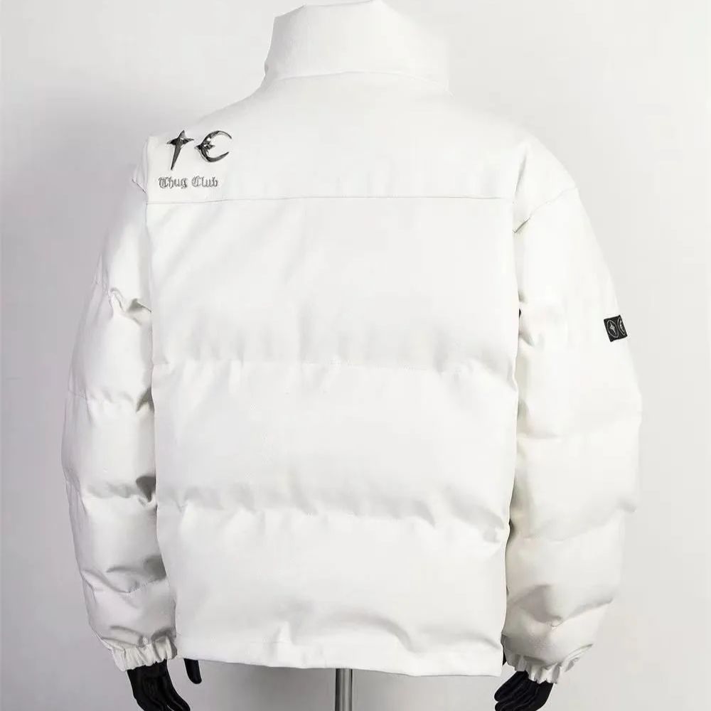 h ヘビーウェイト 美式ストリート 金属ディテール 中綿ジャケット 男女兼用 アウター