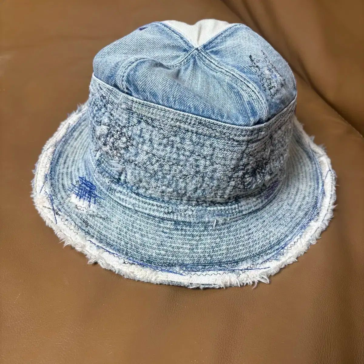 KAPITAL キャピタル 老人と海 クラッシュ ウォッシュド デニム バケットハット 帽子