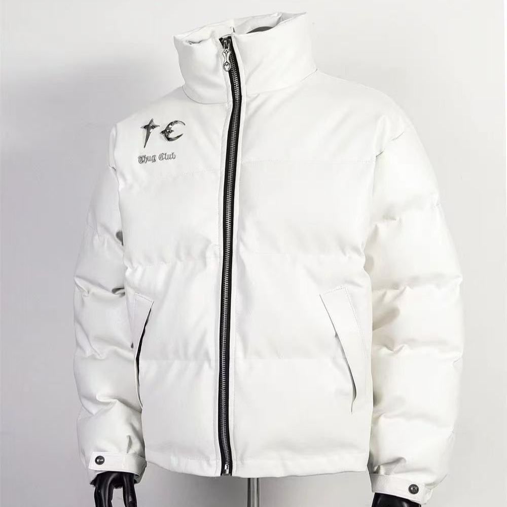 h ヘビーウェイト 美式ストリート 金属ディテール 中綿ジャケット 男女兼用 アウター