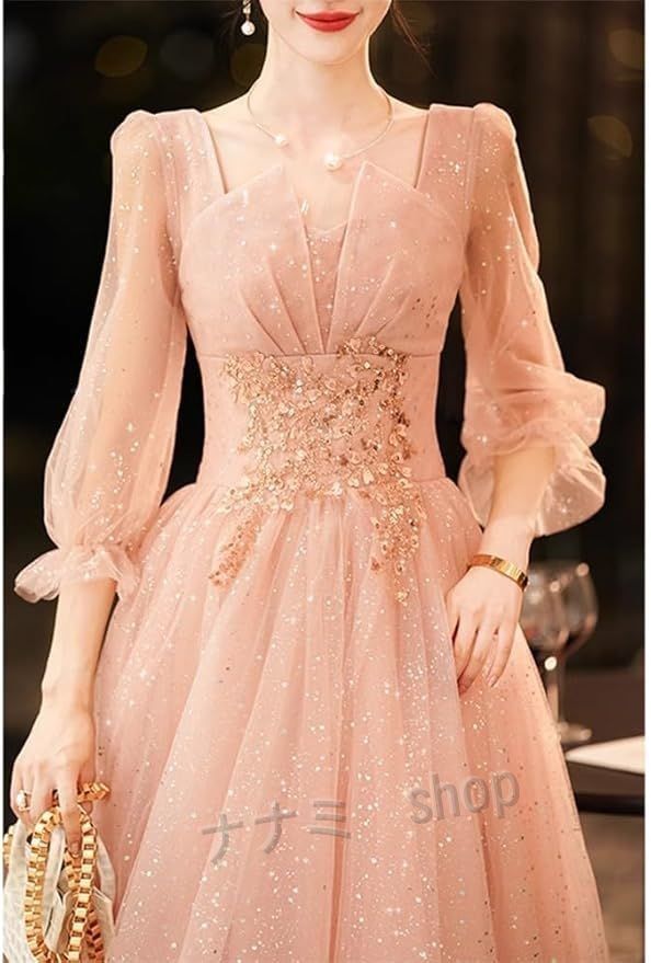 パーティードレス コーラス 衣装 ロングスカート 黒のイブニングドレス 女性 秋の イブニングドレス ブライダルドレ