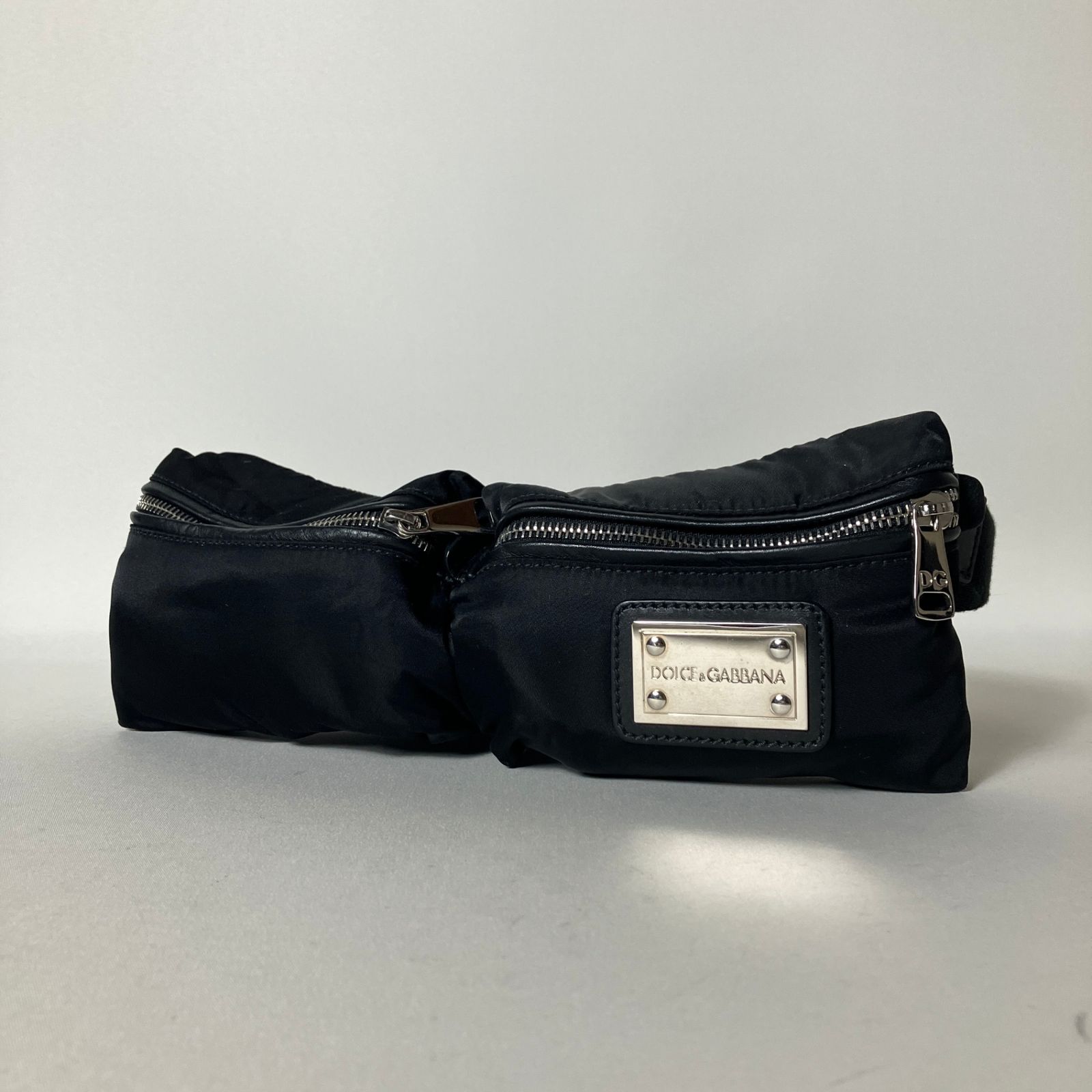 2510-299｜ ｜ドルガバ ボディバッグ ナイロン レザー ブラック