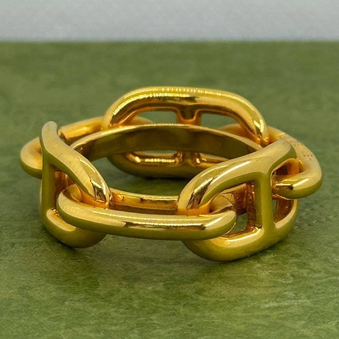 HERMES シェーヌダンクル レガート ゴールド スカーフリング 093599