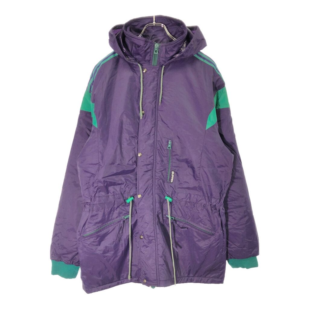 80年代 adidas アディダス ナイロンジャケット スポーツ パープル メンズ L 古着 V8198