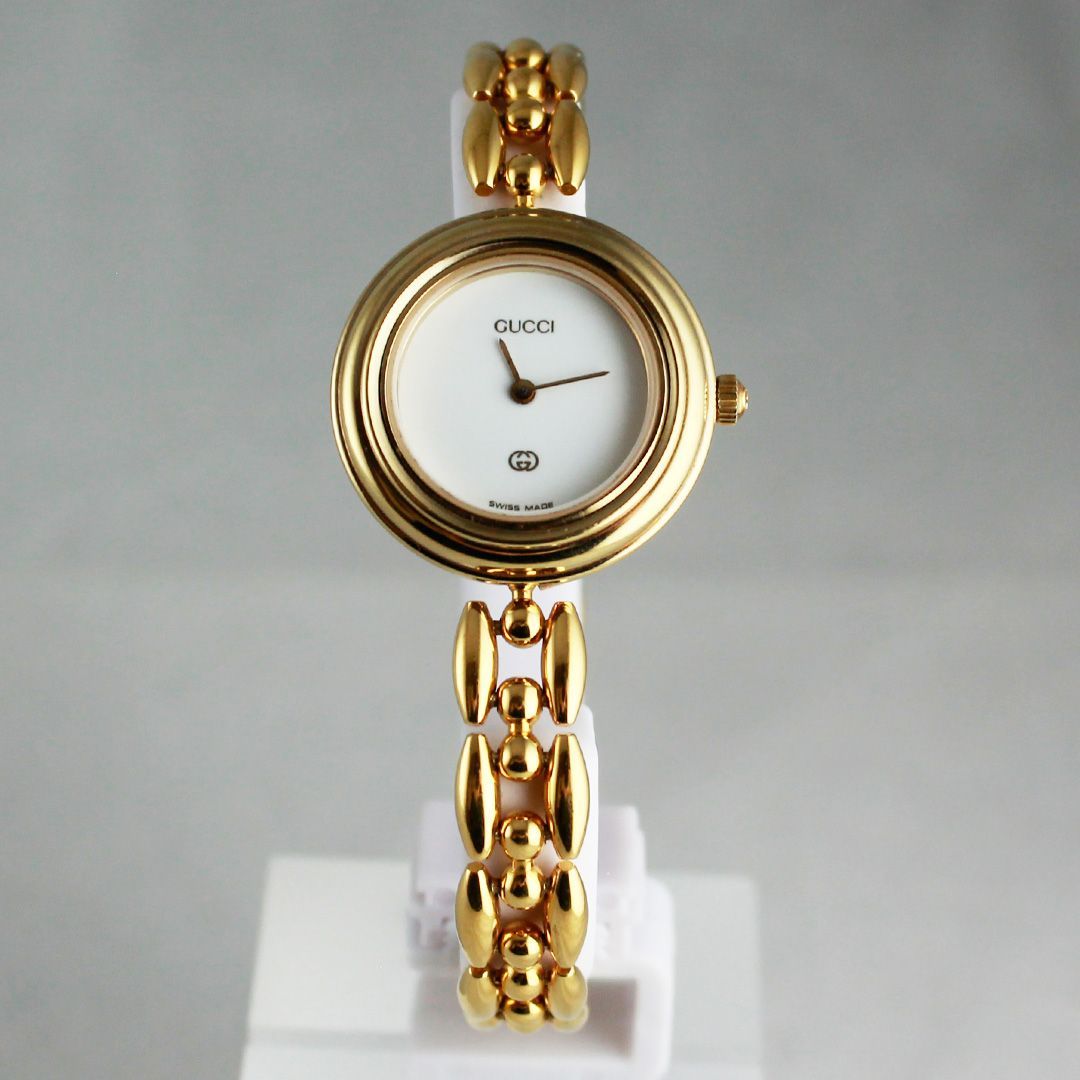 SA 133 GUCCI グッチ 11 12 チェンジベゼル ゴールド クオーツ レディース 腕時計 ベゼル付き モデル 上品 エレガント 銀座サコム堂 期間 販売