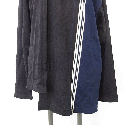  ワイズ Y s カットソー プルオーバー 長袖 タートルネック バイ アシメ切替 綿 黒 紺 白 ブラック ネイビー ホワイト 2 長袖 Tシャツ カットソー