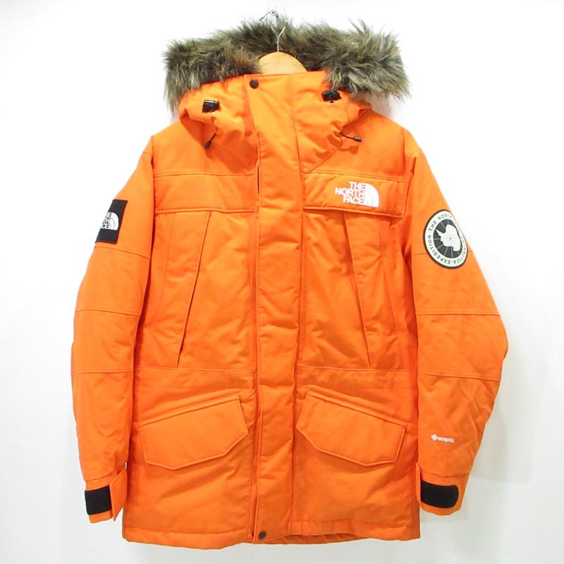三重本店 THE NORTH FACE ザ ノースフェイス ANTARCTICA PARKA アンタークティカパーカー GORE-TEXロゴ刺繍ダウンジャケット ND92032 オレンジ サイズ S 92