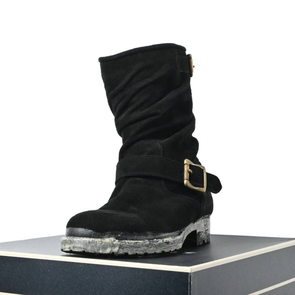 MIHARA YASUHIRO ねじれ加工 スエード エンジニア ブーツ