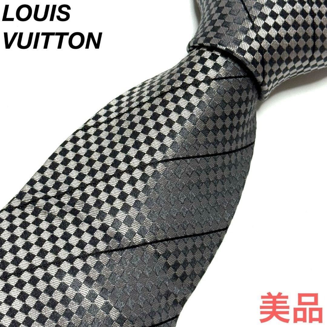 ルイヴィトン マイクロダミエ グレー ネクタイ （066955） - メルカリ