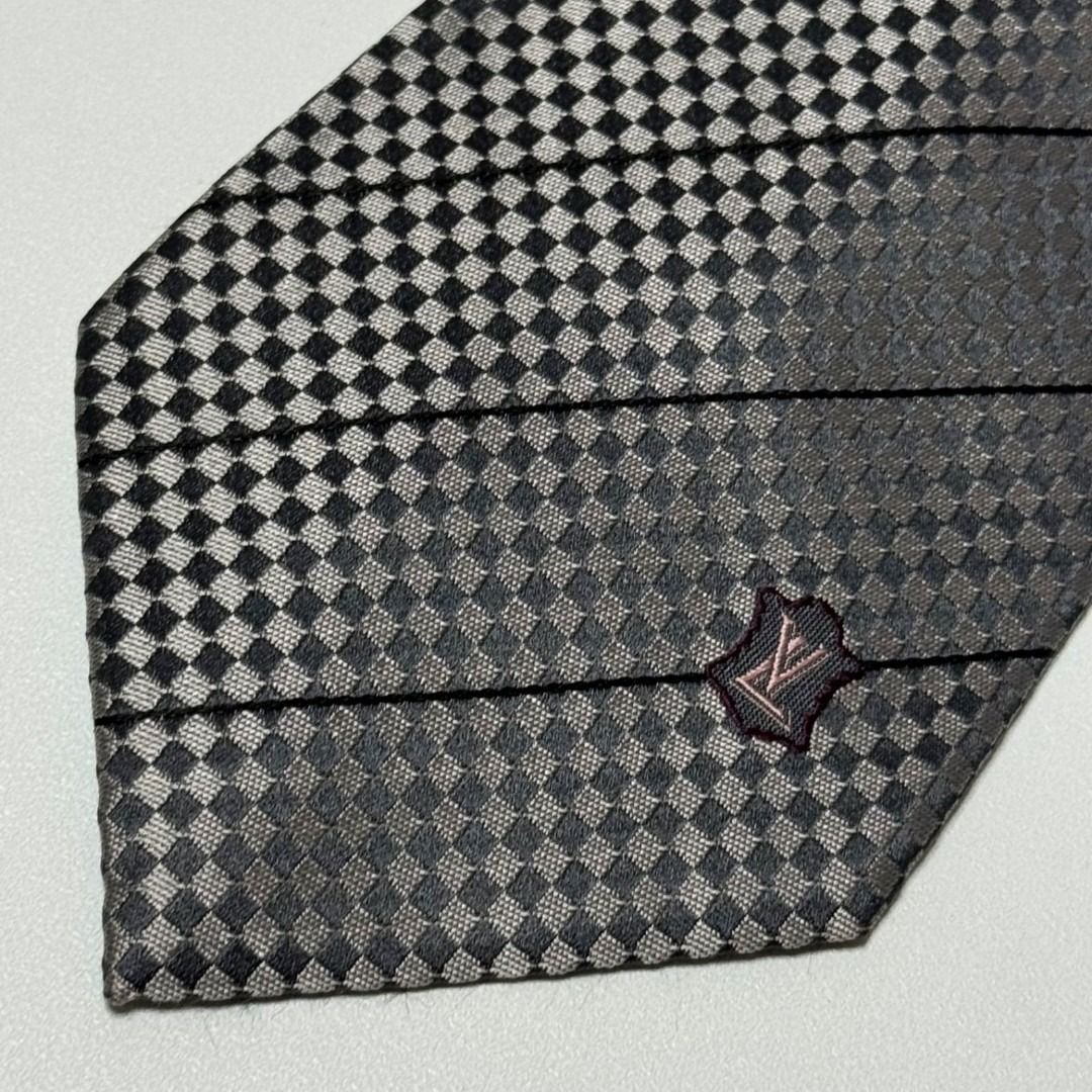 ルイヴィトン マイクロダミエ グレー ネクタイ （066955） - メルカリ
