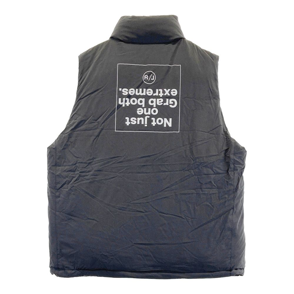 ラフロッグ】極美品 中綿ベスト グレー ビックロゴ 2XLサイズ メンズ