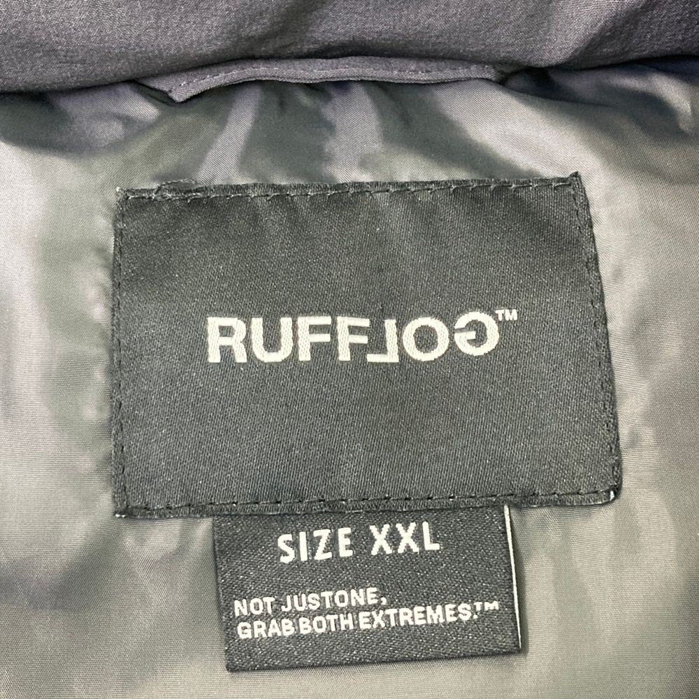 サイズ：XXL RUFFLOG ラフロッグ 中綿 ジップベスト グレー系