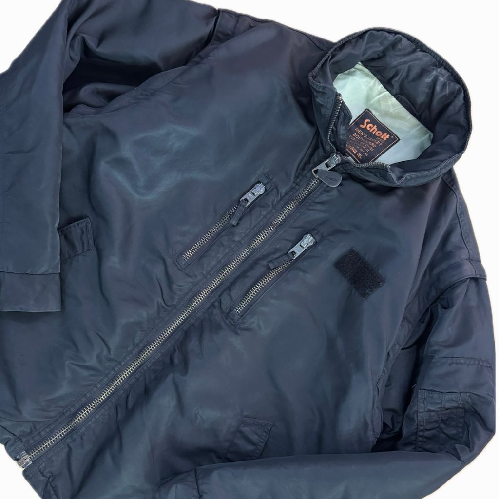 Schott MA-1 3way ショット フライジャケット ブルゾン 黒 Lサイズ No.E898