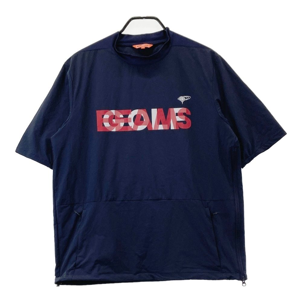 サイズ M BEAMS GOLF ビームスゴルフ モックネック 半袖ブルゾン プルオーバー ネイビー系 240101555846 ゴルフウェア メンズ ストスト