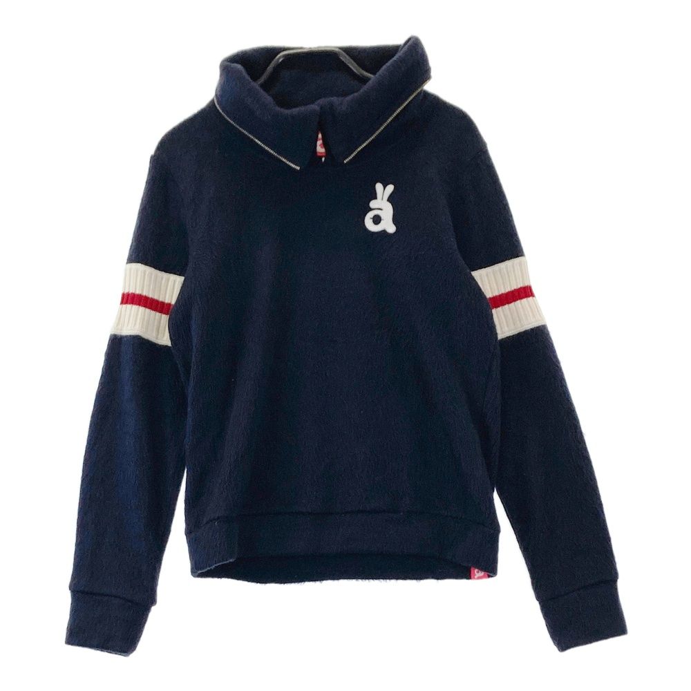 サイズ：38 ARCHIVIO アルチビオ 襟付き ニットセーター ネイビー系