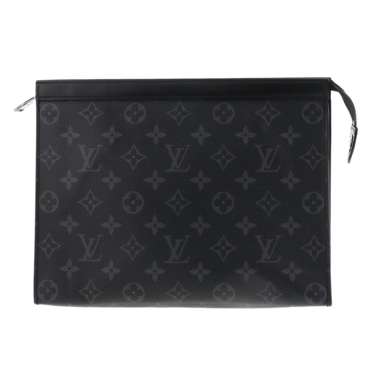 LOUIS VUITTON ルイヴィトン モノグラム エクリプス ポシェット ヴォワヤージュ MM セカンドバッグ M 61692 メンズ キャンバス レザー ブラック グレー