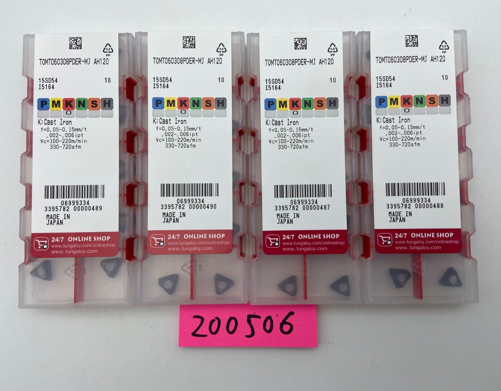 タンガロイTungaloy TOMT060308PDER-MJ AH120 4箱セット