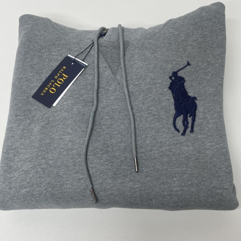 美品✨XL ポロラルフローレン　スエットパーカー　グレー　ポニー刺繍　近年 Polo Ralph Lauren Logo Zip Up Sweat Hoodie 灰 XL ポロラルフ