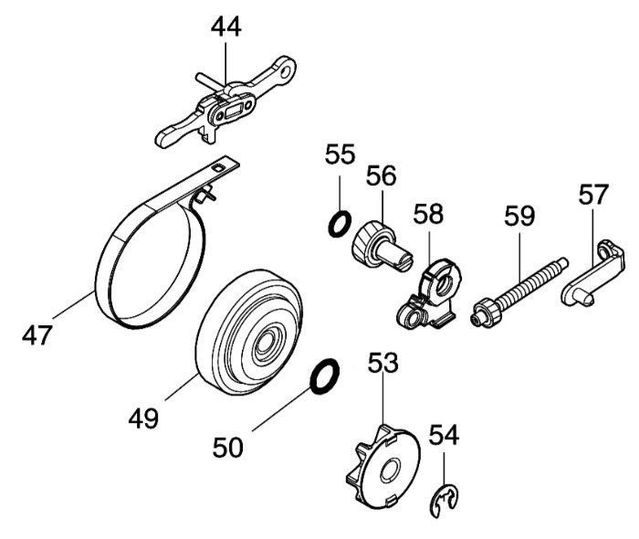 マキタ makita 40Vmax 充電式チェンソー MUC031GZR用 リンクプレート ブレーキバンド ドラム Ｏリング ギヤ スライド スプロケット 11点