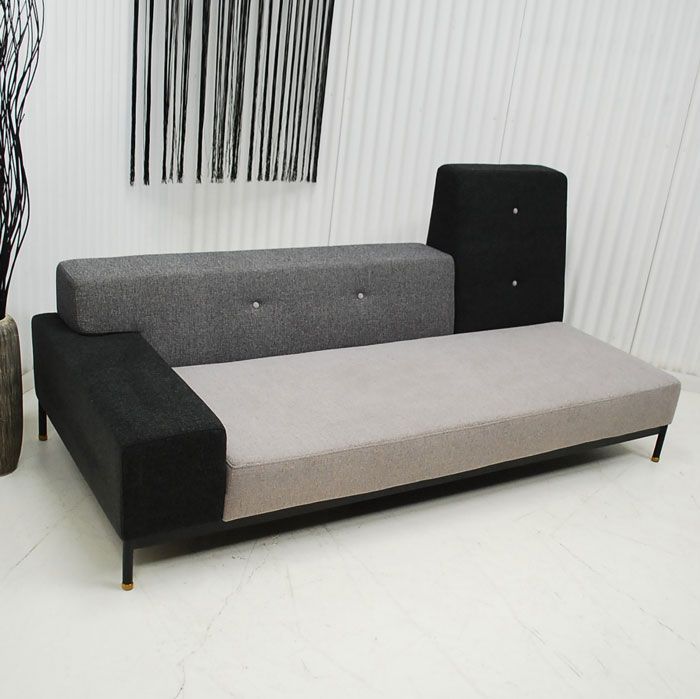 アウトレット 現品限り 一部 大 スタイリッシュモダン アシンメトリー ファブリック ３人掛けソファー 3 P 230819-テット3 p右肘