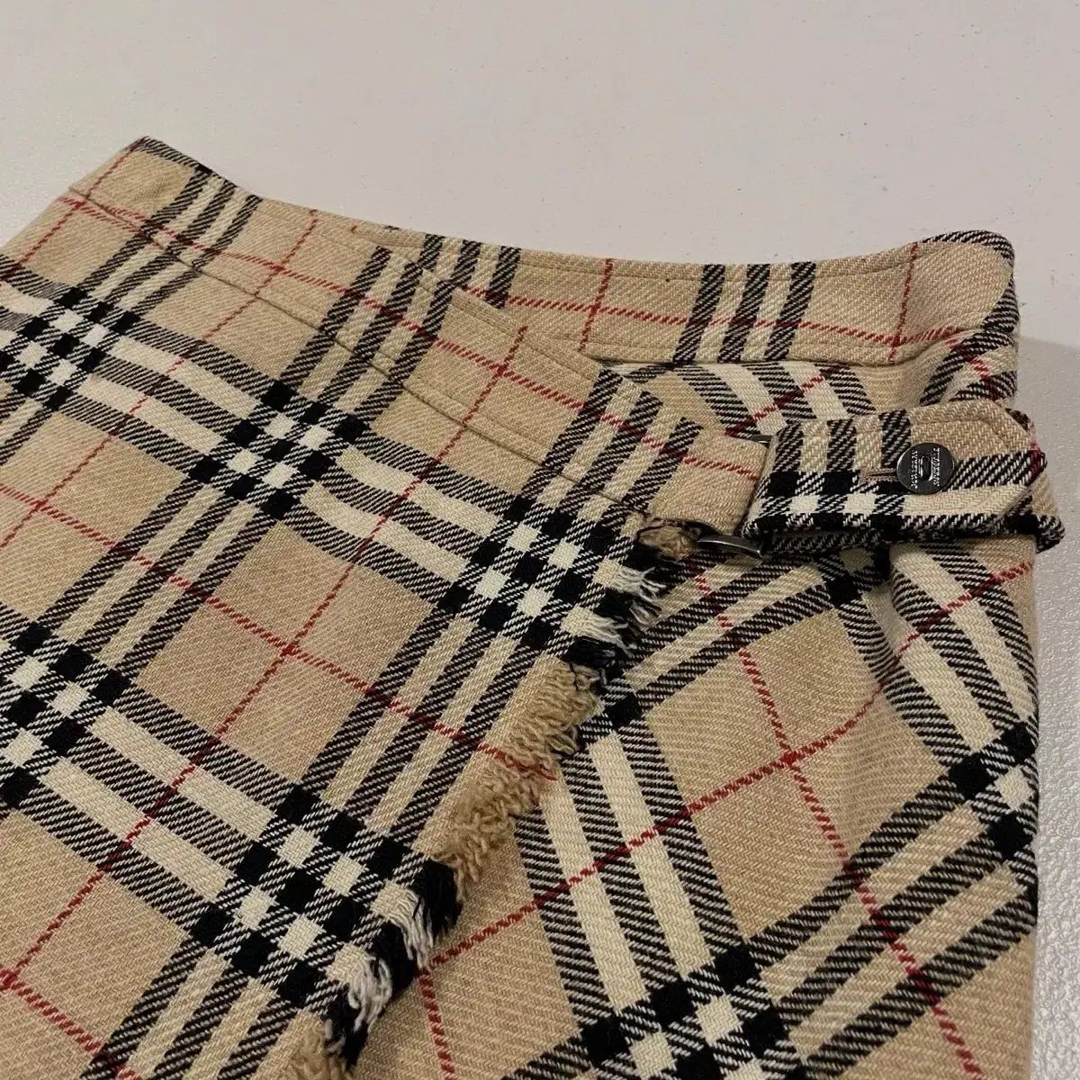 28インチ Burberry バーバリー カシミア ラップ スカート