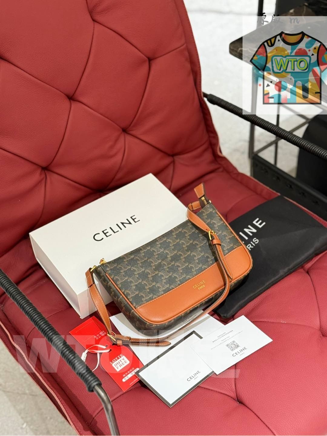 WTO通販 CELINE Mahjong Armpit Bag - セリーヌ マージャン アーマピット バッグ1-WTO輸入-ZZJ76