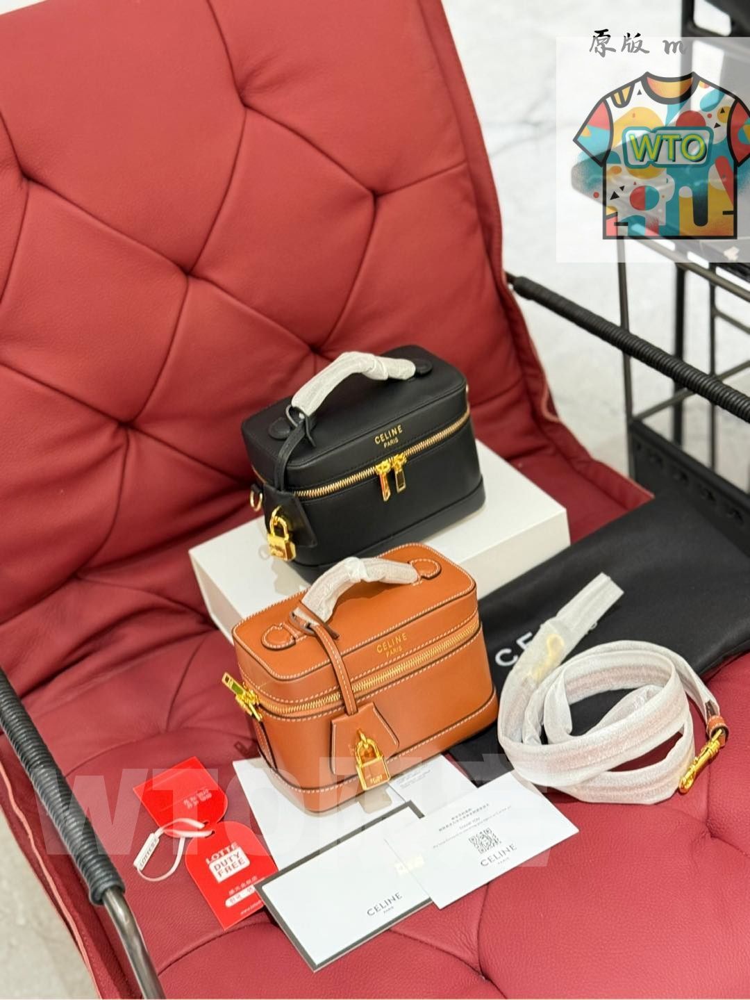 WTO通販 CELINE VANITY Cosmetic Bag - セリーヌ ヴァニティ コスメバッグ1-WTO輸入-ZPQ03