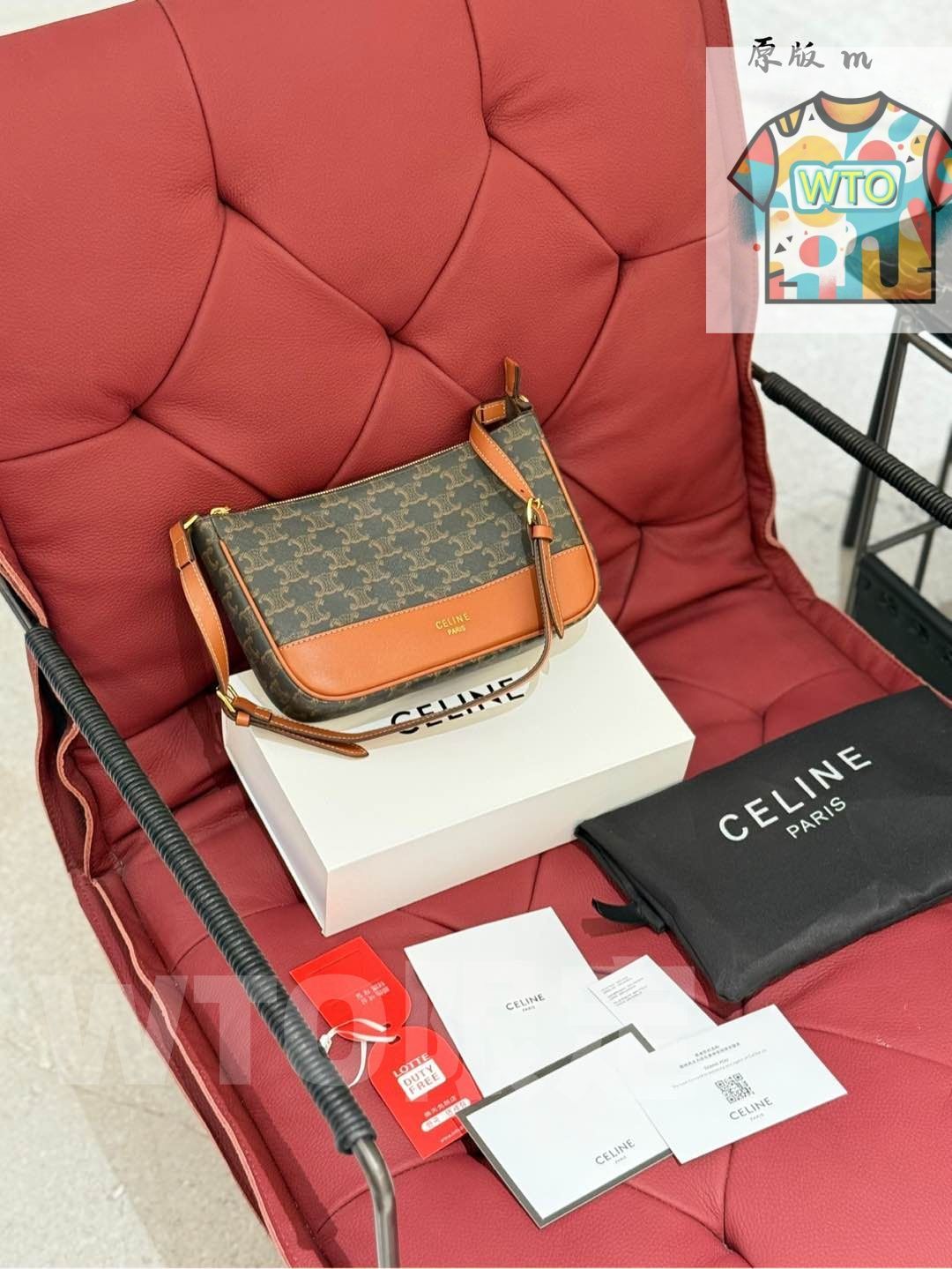 WTO通販 CELINE Mahjong Armpit Bag - セリーヌ マージャン アーマピット バッグ1-WTO輸入-ZZJ76