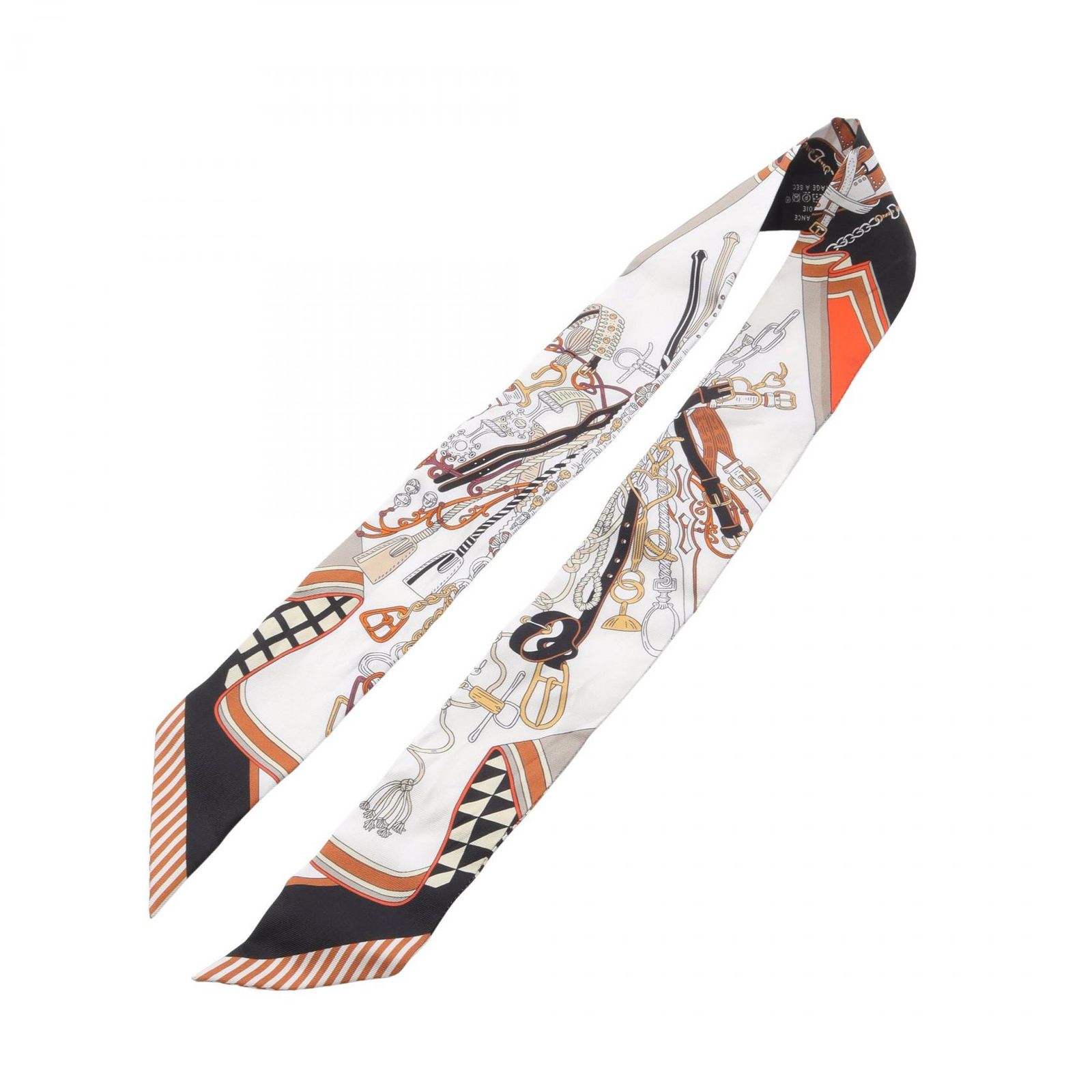 エルメス HERMES スカーフ ツイリー BOUQUETS SELLIER シルク レディース B