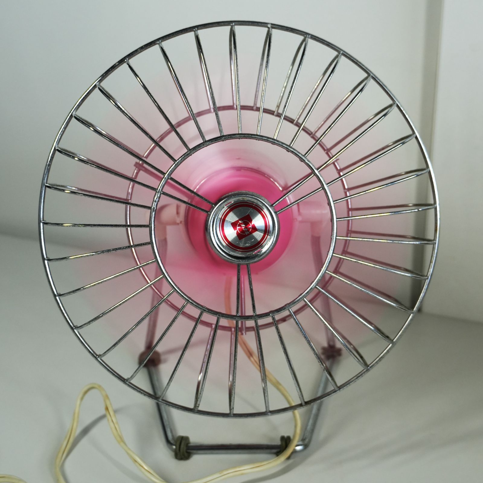 IM] 動作品 希少 ナショナル 卓上扇風機 F-20CH 3枚羽 ピンク タグ付き