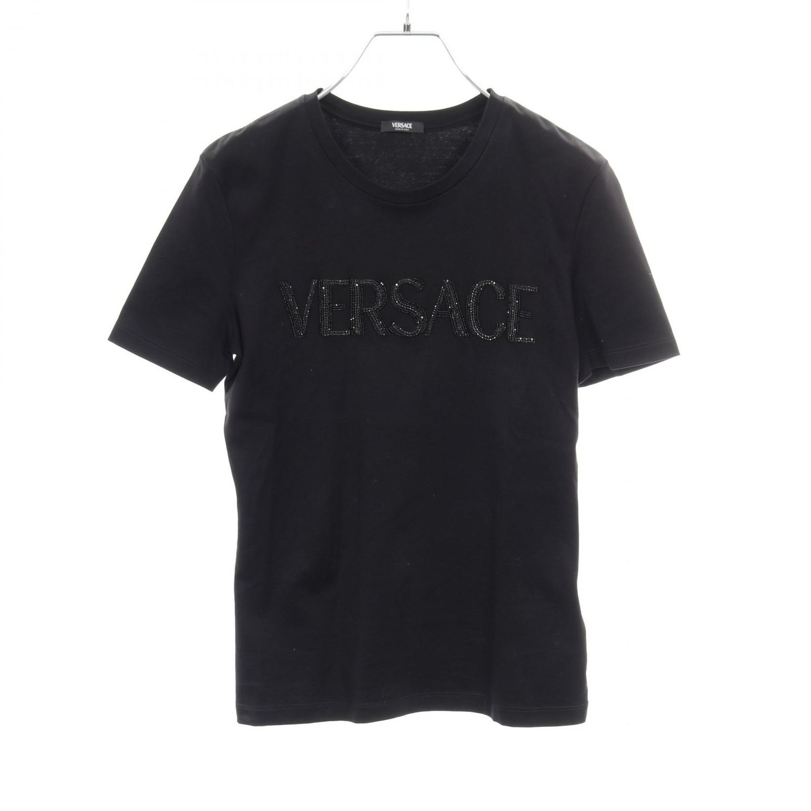 ヴェルサーチ VERSACE カットソー ロゴ コットン Tシャツ レディース Used B