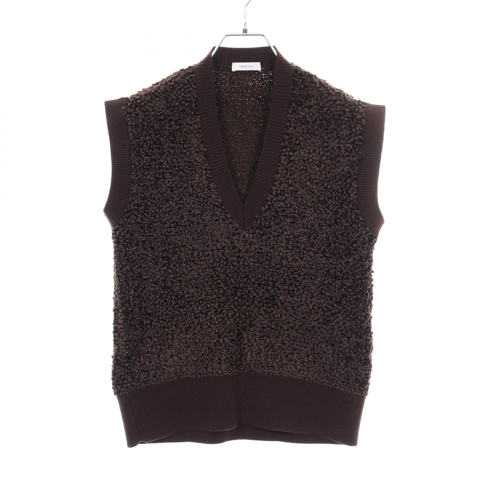サルヴァトーレフェラガモ Salvatore Ferragamo ベスト ブラウン レーヨン ベスト レディース Used A