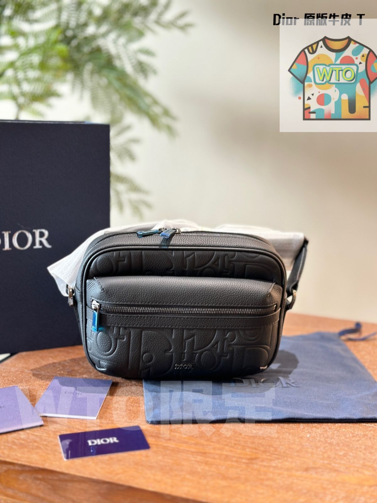 WTO通販 DIOR Gravity Embossed Leather Bag - ディオール グラビティ エンボス レザーバッグ1-WTO輸入-GQH92