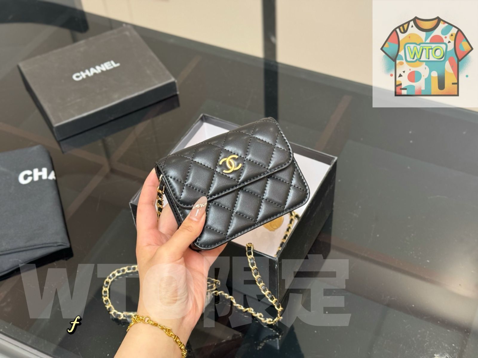 WTO通販 Chanel Mini WOC ミニ ワンオブクイック バッグ サイズ 10×12cm 1-WTO輸入-OQZ22