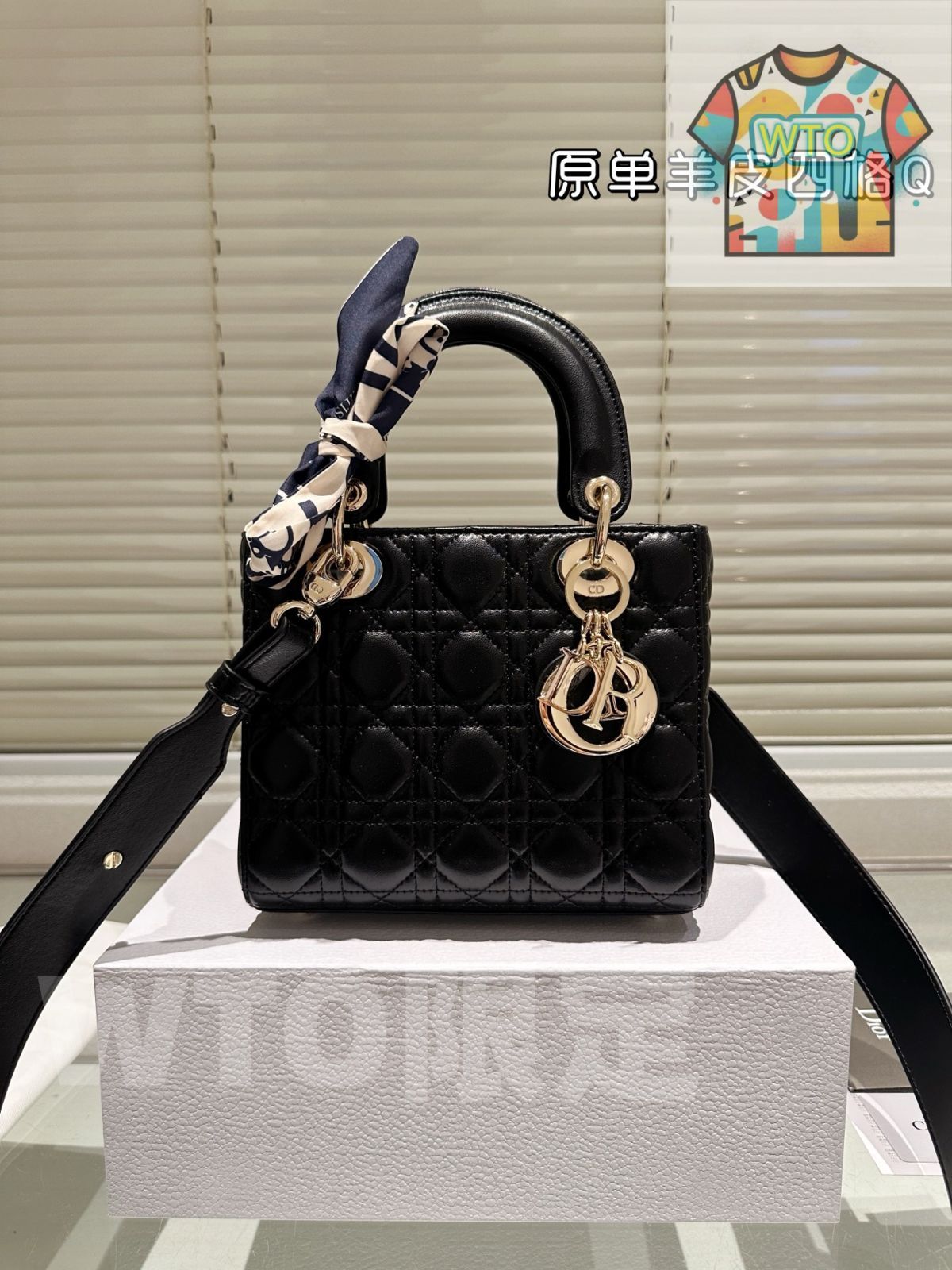 WTO通販 Dior Lady Bag ディオール レディー バッグ 羊皮 -WTO輸入-WOM 80 ショルダーバッグ ショルダーバッグ