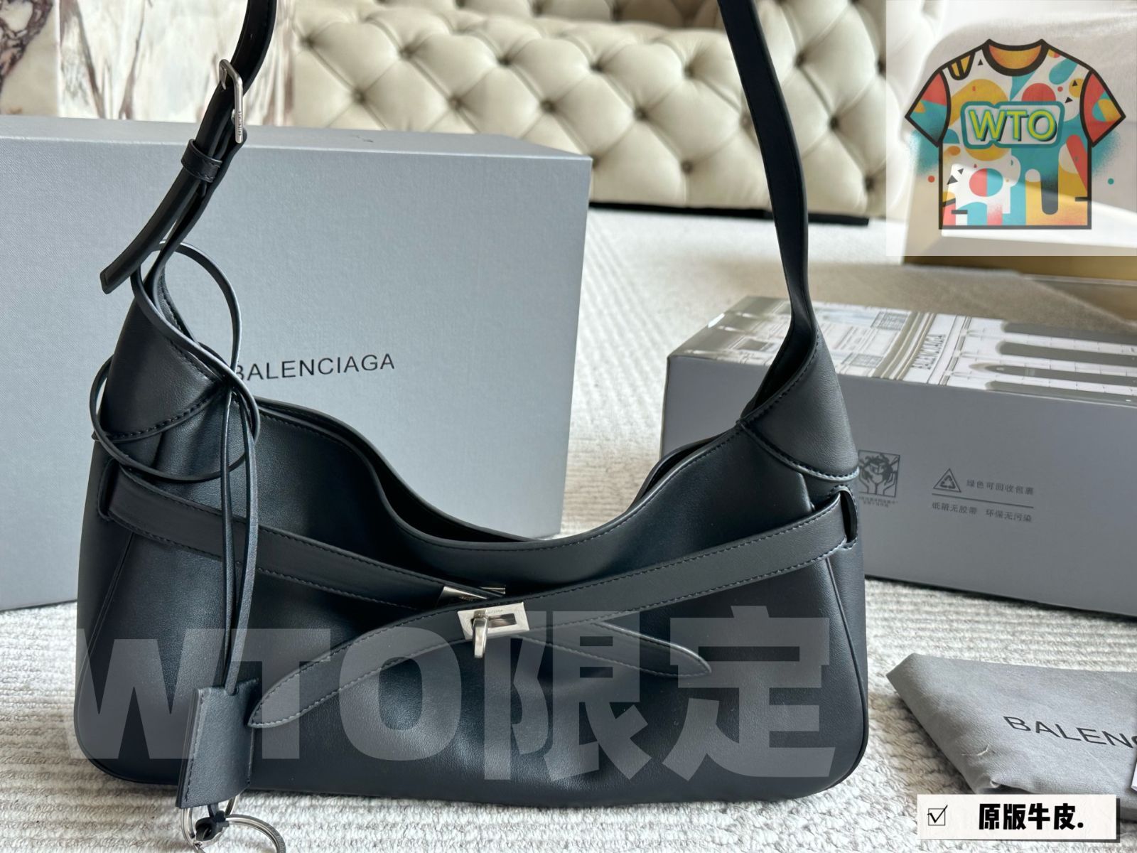 WTO通販 Balenciaga New Hobo バイアンサーガ ニューホボ バッグ サイズ 34×14cm 1-WTO輸入-VZQ59