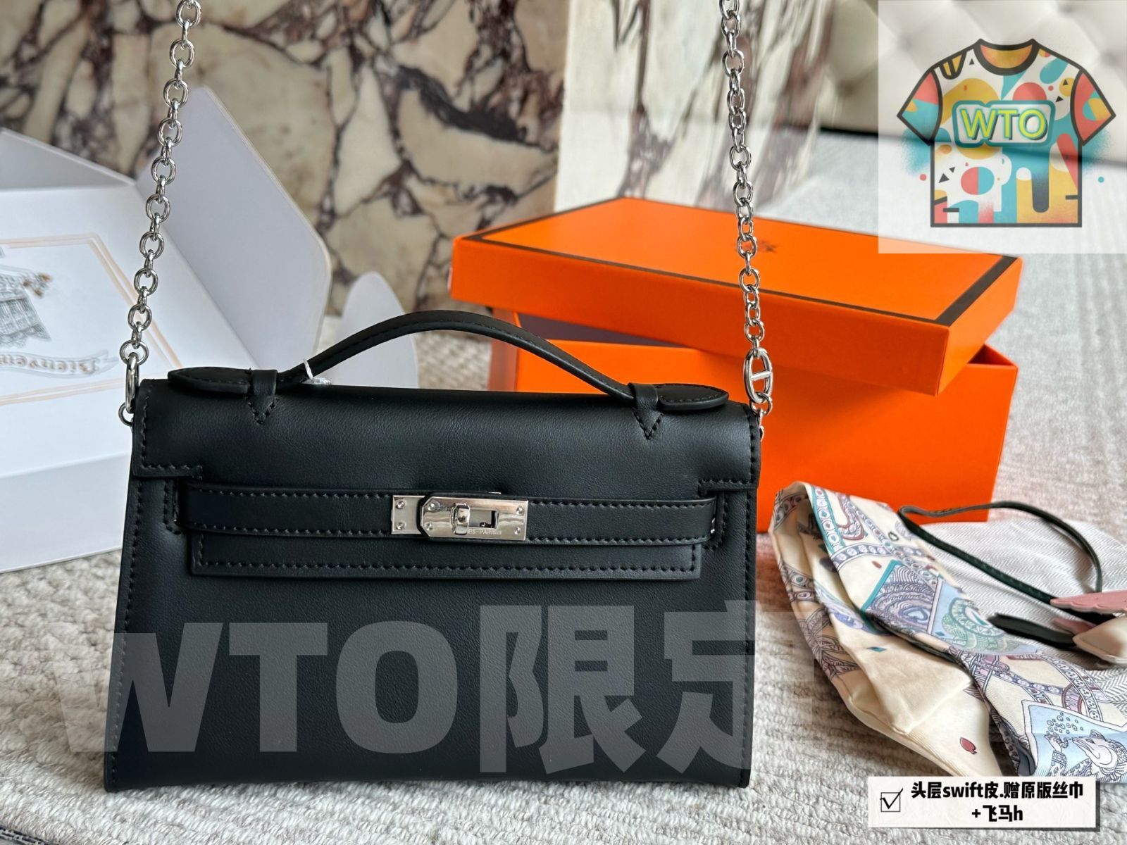  WTO通販 一代 Kelly スイフト牛皮 シルバークラスプ バッグ サイズ 1-WTO輸入-HYK 28 ハンドバッグ バッグ