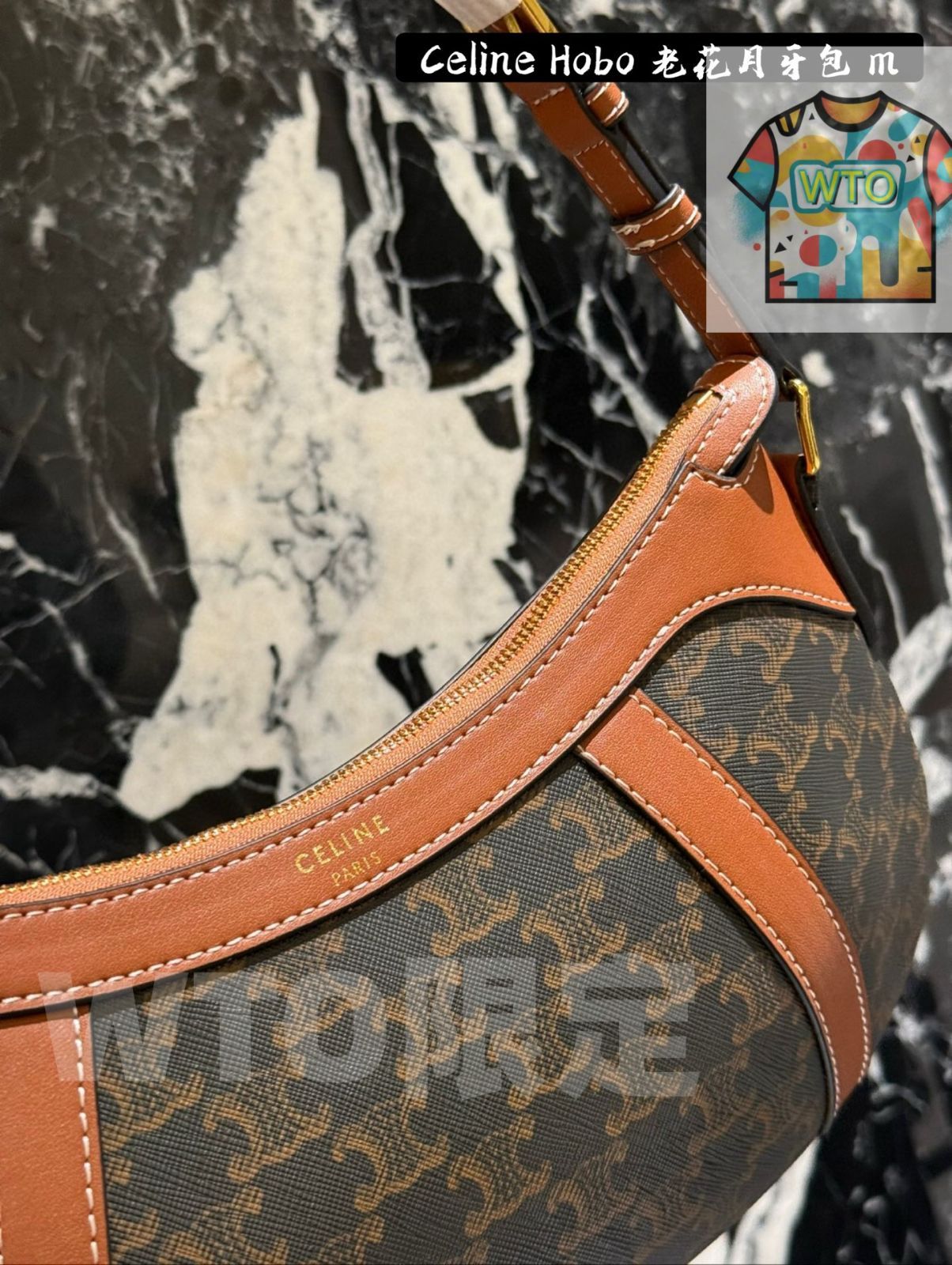 WTO通販 CELINE HOBO Logo Stripe Bag - セリーヌ ホボ ロゴ ストライプ バッグ1-WTO輸入-FCU75