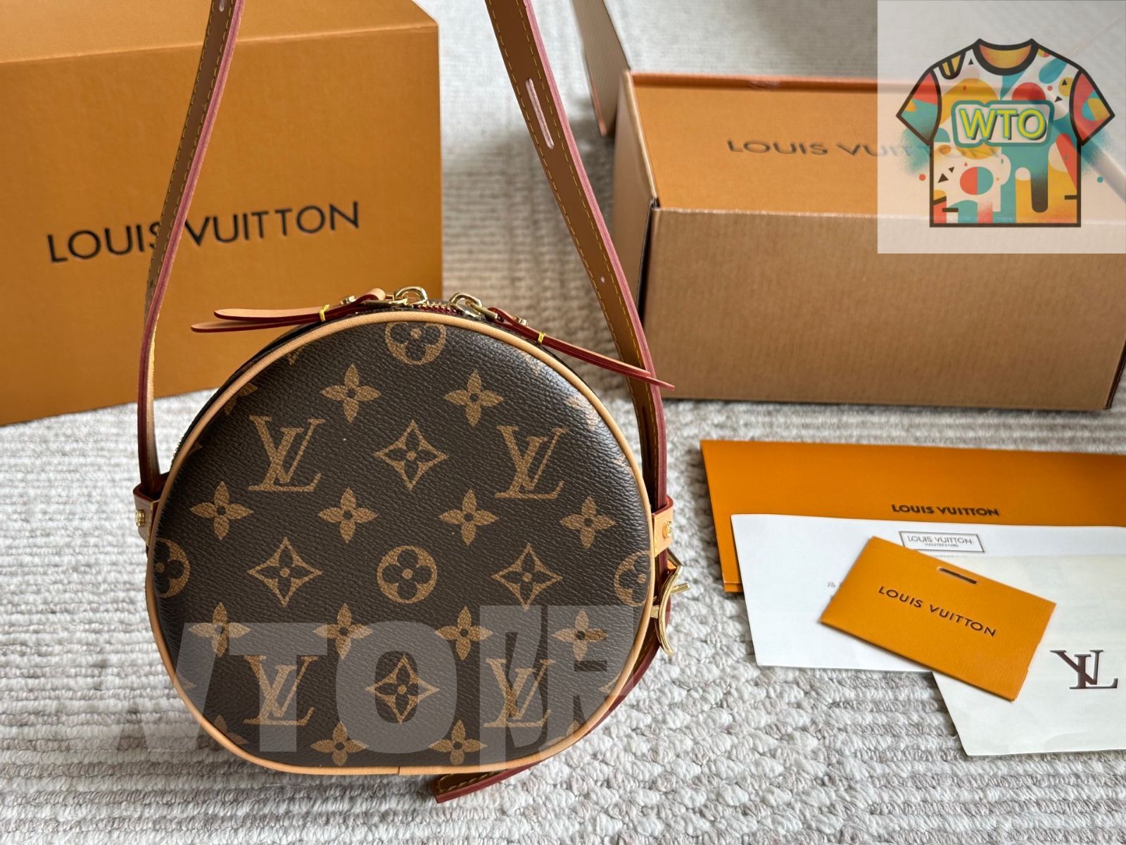 WTO通販 LV Boite Chapeau Soft ラウンドバッグ サイズ 17 16 cm 1 WTO輸入 RGF 51