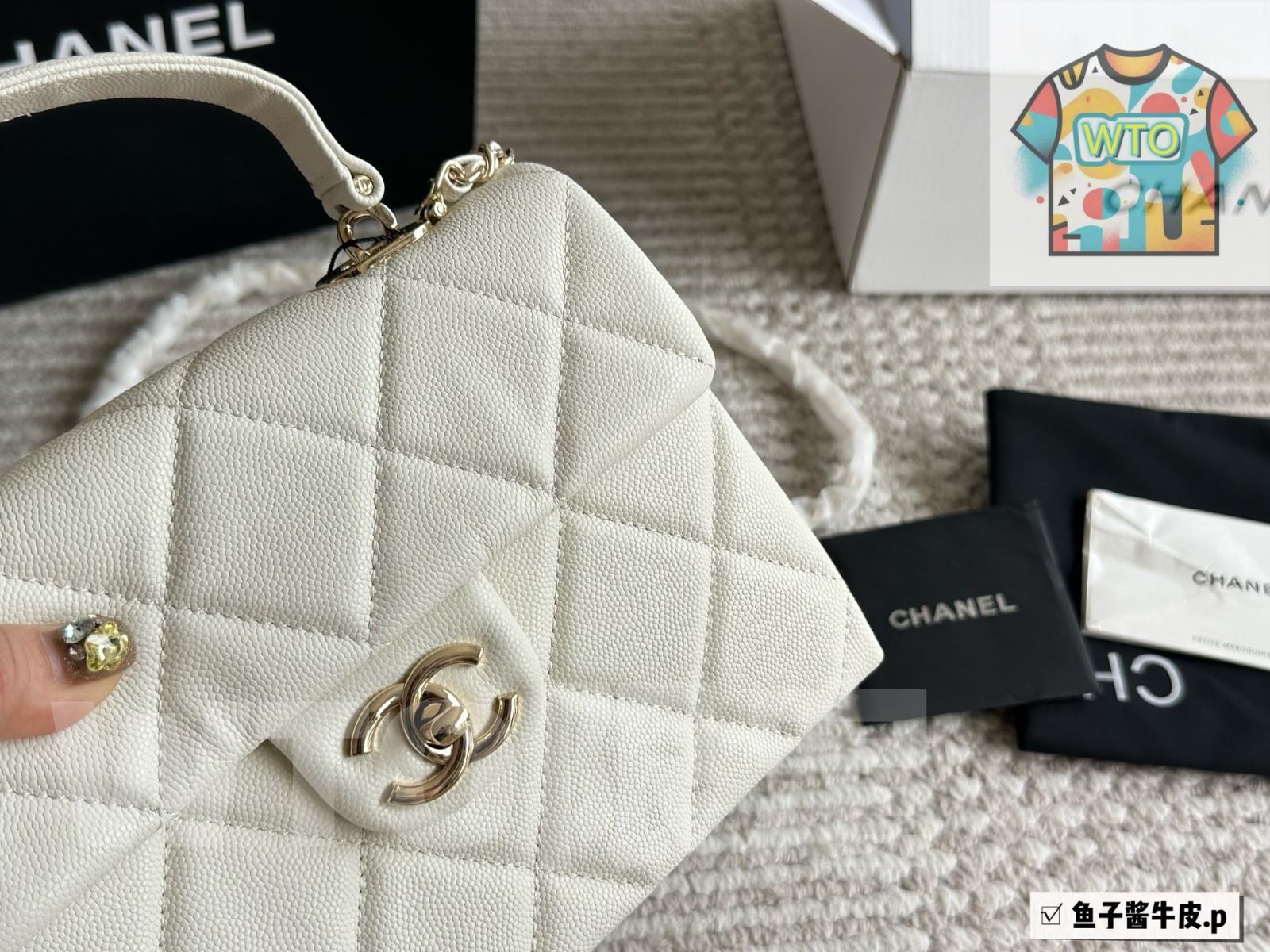 WTO通販 Chanel 24P Kelly ヴィンテージ ハンドバッグ サイズ 21×15cm 1-WTO輸入-TJB45