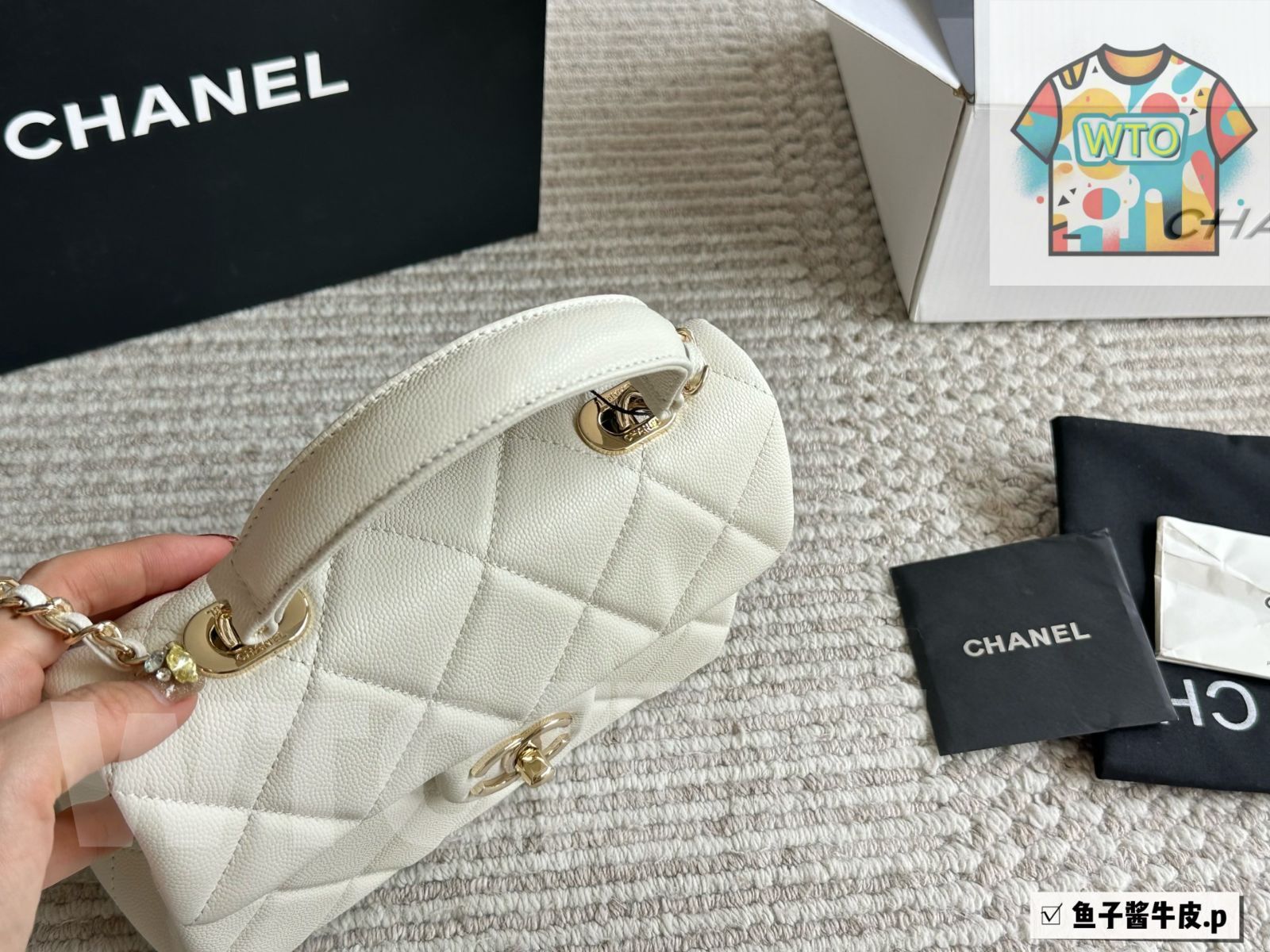 WTO通販 Chanel 24P Kelly ヴィンテージ ハンドバッグ サイズ 21×15cm 1-WTO輸入-TJB45