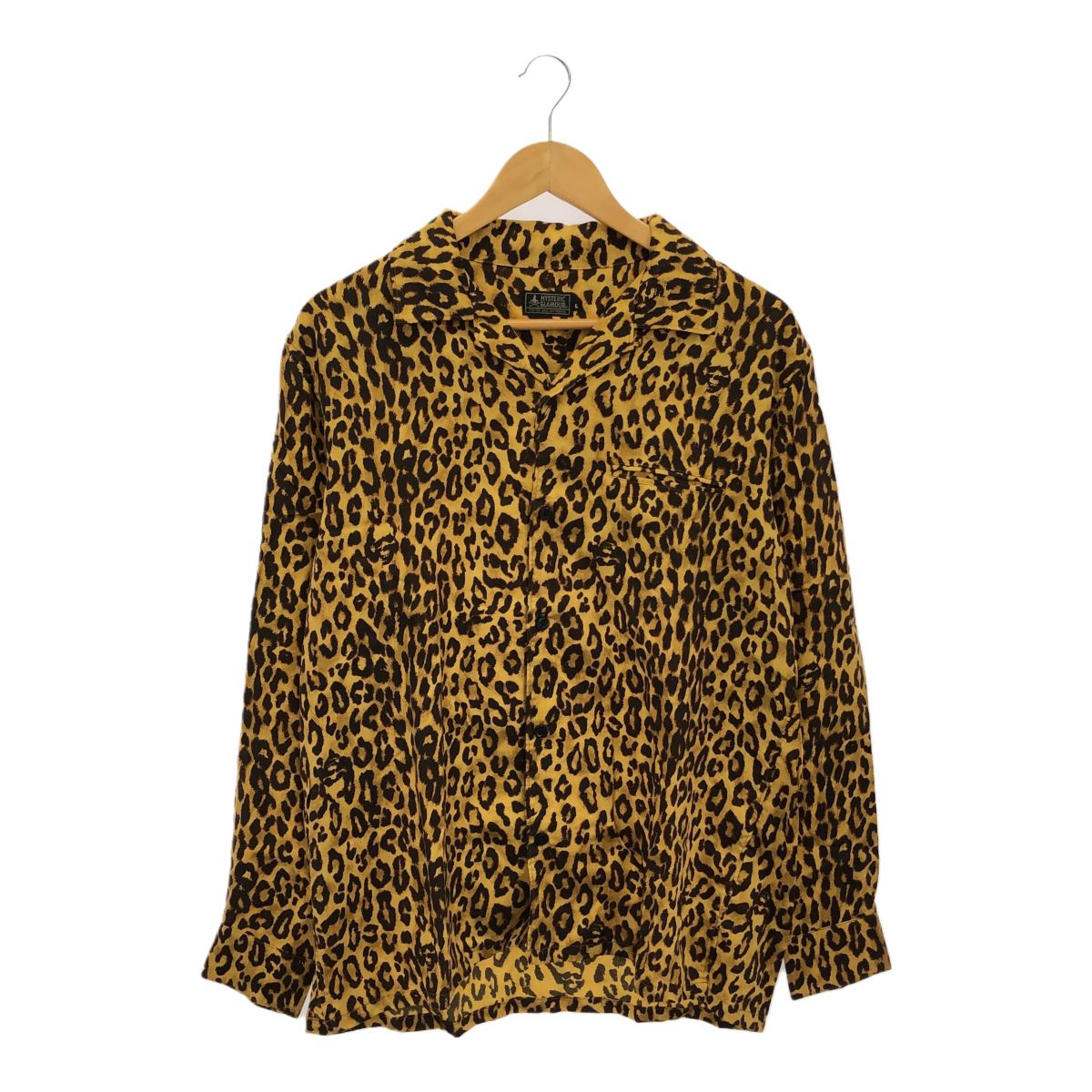 HYSTERIC GLAMOUR ヒステリックグラマー サイズL SKULL LEOPARD総柄 長袖オープン シャツ レオパード柄 02181AH01