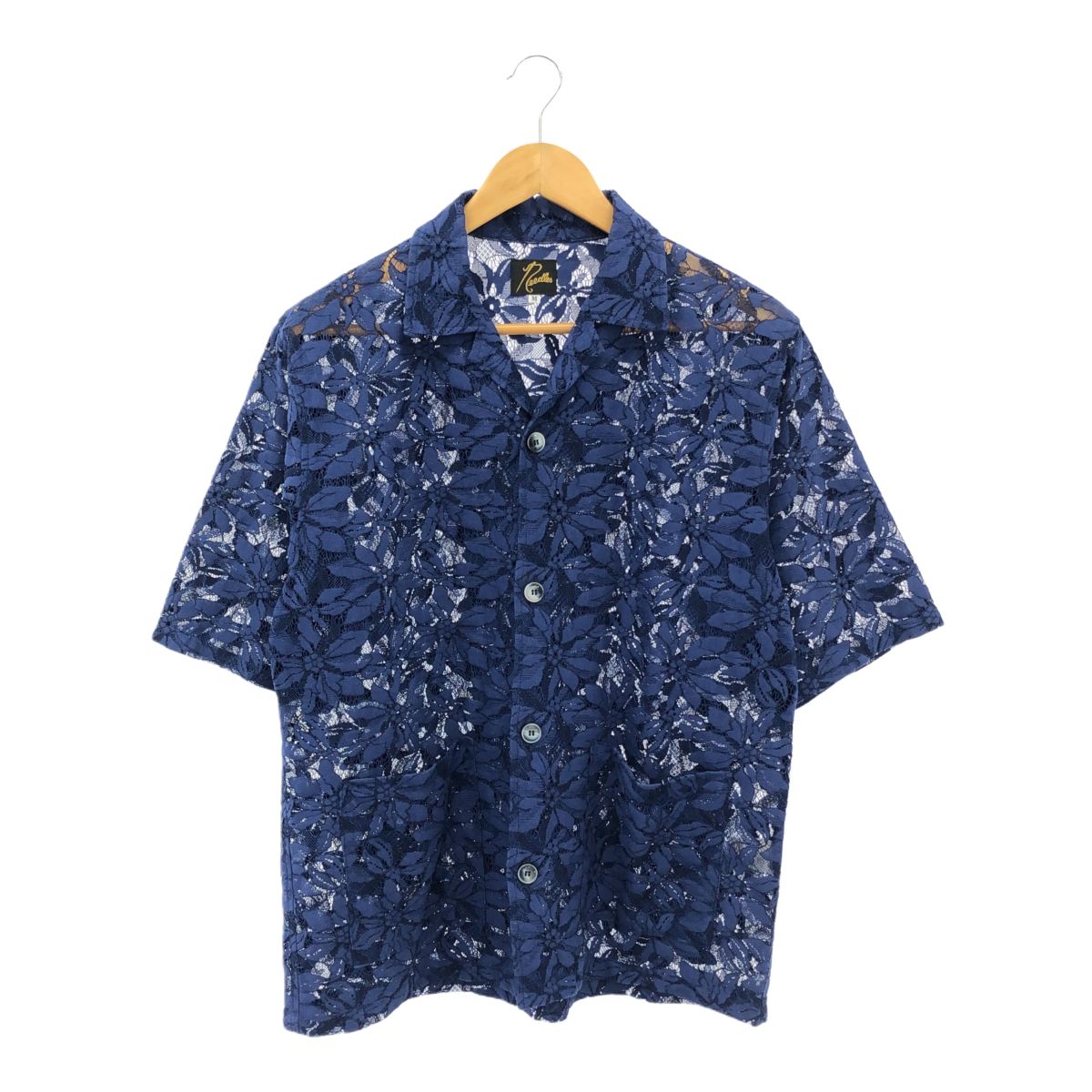 Needles ニードルズ サイズM 23SS CABANA SHIRT -C PE R LACE CLOTH FLOWER- カバナシャツ レースクロス フラワー 半袖