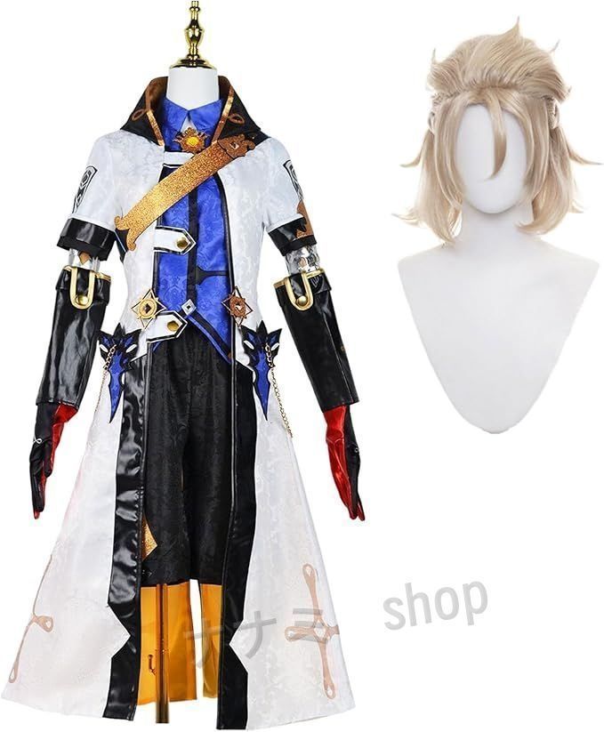 原神 げんしん アルベド コスプレ衣装 豪華版 フルセット ウィッグ付き-靴追加 可 コスチューム cosplay