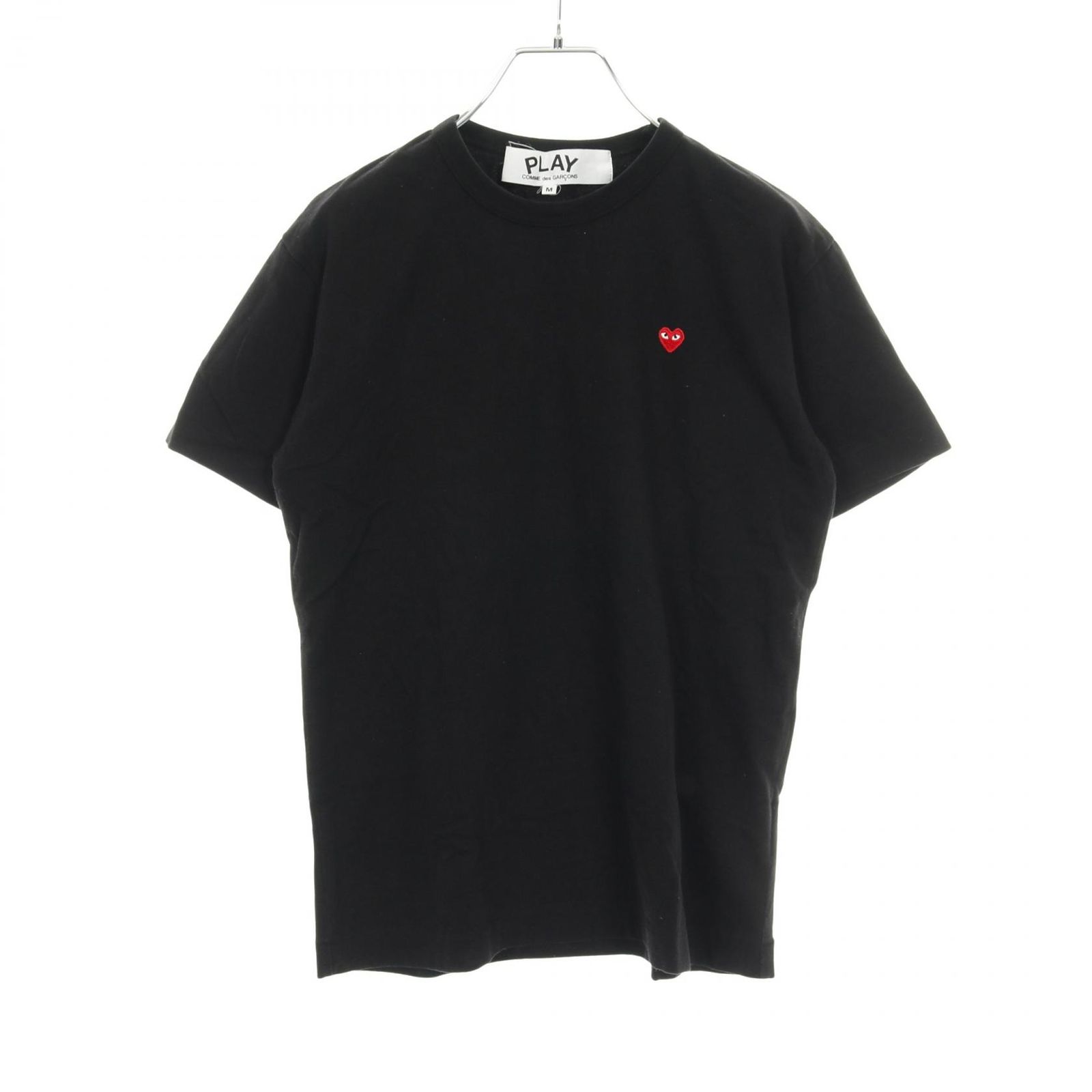 プレイコムデギャルソン PLAY COMME des GARCONS カットソー ハートロゴ ワッペン コットン Tシャツ ユニセックス Used B
